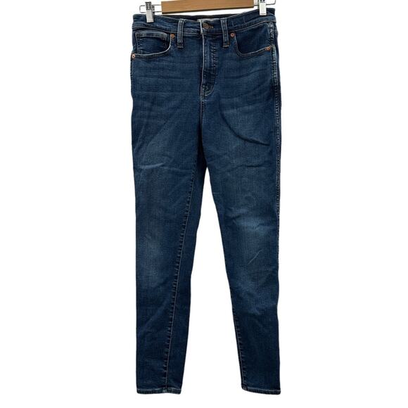 Madewell 10" High-Rise Skinny Jeans in a Medium Wash Sz 28 - Picture 1 of 10